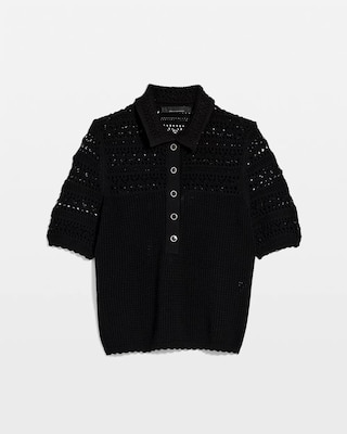 Crochet Knit Top | White House Black Market